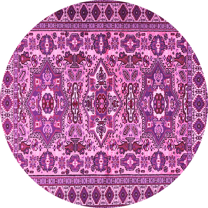 Round Persian Pink Traditional Rug, tr2346pnk