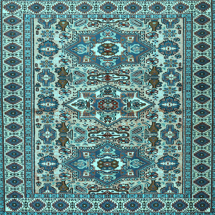 Square Persian Light Blue Traditional Rug, tr2346lblu