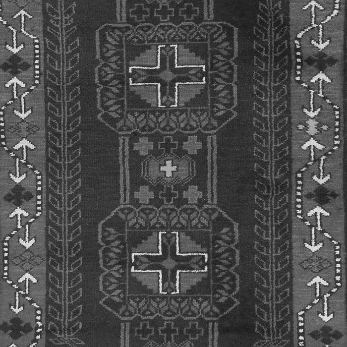 Serging Thickness of Machine Washable Persian Gray Traditional Rug, wshtr2347gry