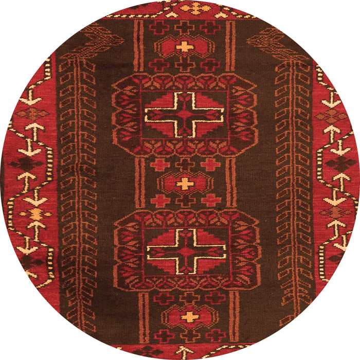 Square Persian Orange Traditional Rug, tr2347org