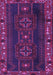 Machine Washable Persian Purple Traditional Area Rugs, wshtr2347pur