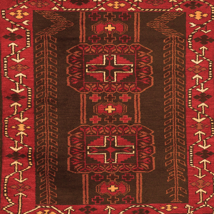 Serging Thickness of Persian Orange Traditional Rug, tr2347org