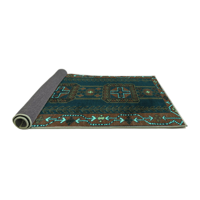 Sideview of Persian Turquoise Traditional Rug, tr2347turq