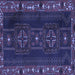 Square Persian Blue Traditional Rug, tr2347blu
