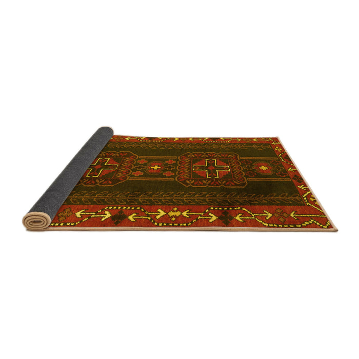 Sideview of Persian Yellow Traditional Rug, tr2347yw