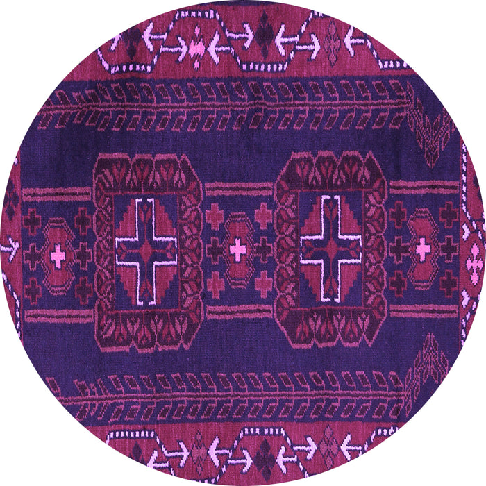 Round Persian Purple Traditional Rug, tr2347pur