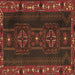 Square Persian Brown Traditional Rug, tr2347brn