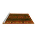 Sideview of Machine Washable Persian Yellow Traditional Rug, wshtr2347yw