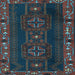 Square Machine Washable Persian Light Blue Traditional Rug, wshtr2347lblu