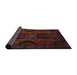Sideview of Traditional Red Brown Persian Rug, tr2348
