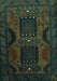 Machine Washable Persian Turquoise Traditional Area Rugs, wshtr2348turq