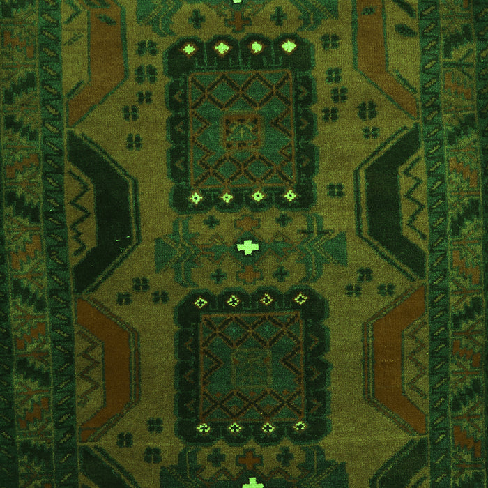 Serging Thickness of Machine Washable Persian Green Traditional Area Rugs, wshtr2348grn