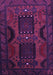 Machine Washable Persian Purple Traditional Area Rugs, wshtr2348pur