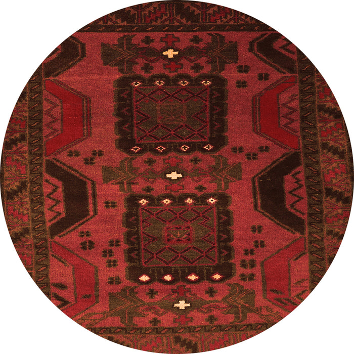 Square Persian Orange Traditional Rug, tr2348org