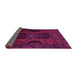 Sideview of Persian Pink Traditional Rug, tr2348pnk