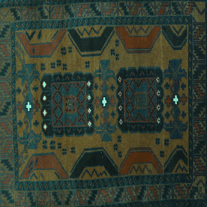 Square Persian Turquoise Traditional Rug, tr2348turq