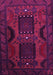 Machine Washable Persian Pink Traditional Rug, wshtr2348pnk