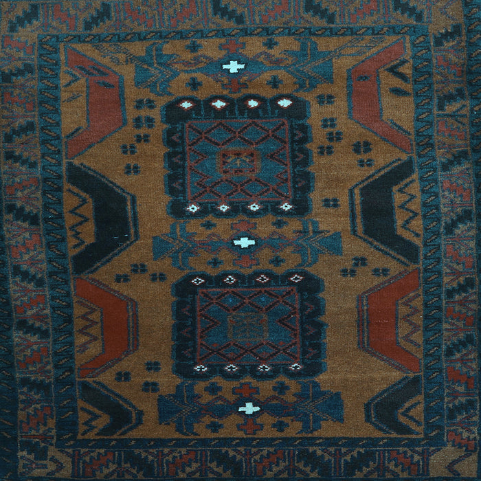 Square Persian Light Blue Traditional Rug, tr2348lblu