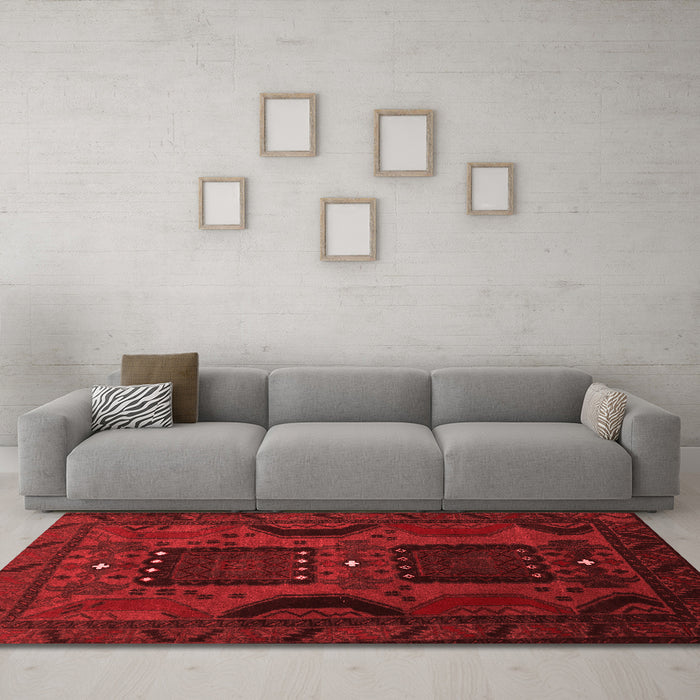 Traditional Red Washable Rugs