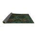 Sideview of Persian Turquoise Traditional Rug, tr2348turq