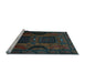 Sideview of Machine Washable Persian Light Blue Traditional Rug, wshtr2348lblu