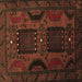 Square Persian Brown Traditional Rug, tr2348brn