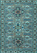 Machine Washable Persian Light Blue Traditional Rug, wshtr2349lblu