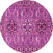 Round Persian Pink Traditional Rug, tr2349pnk