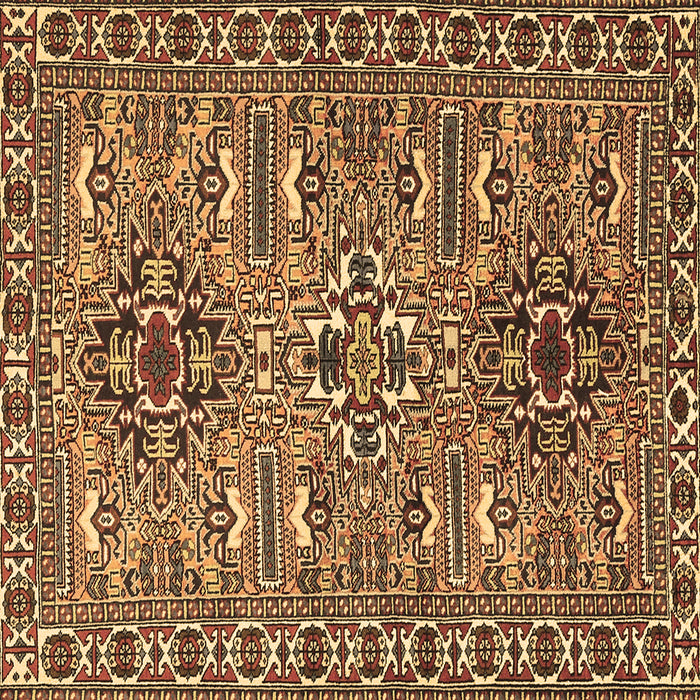 Square Machine Washable Persian Brown Traditional Rug, wshtr2349brn