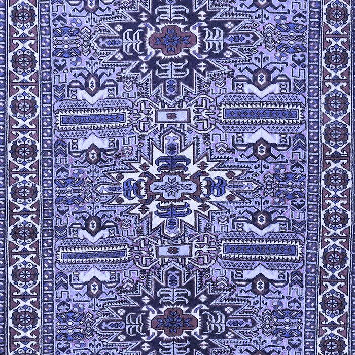 Machine Washable Persian Blue Traditional Rug, wshtr2349blu