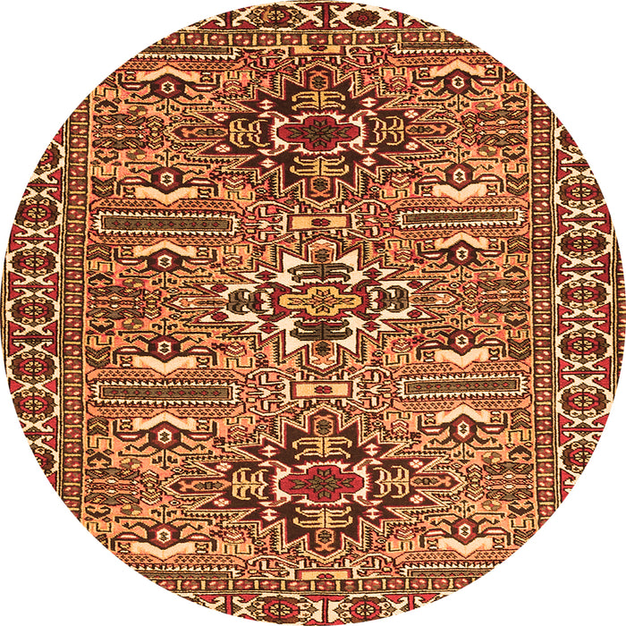 Machine Washable Persian Orange Traditional Area Rugs, wshtr2349org