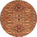 Machine Washable Persian Orange Traditional Area Rugs, wshtr2349org