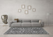 Machine Washable Persian Gray Traditional Rug in a Living Room,, wshtr2349gry