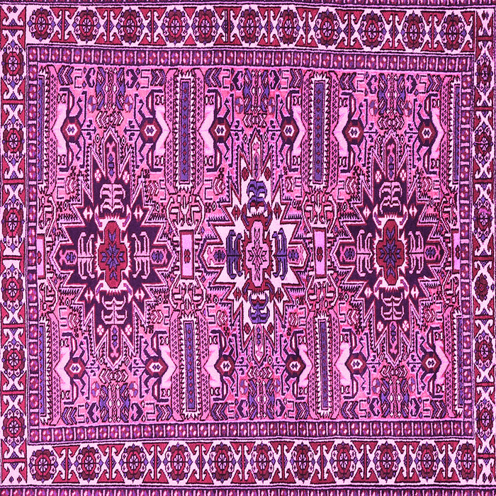 Square Machine Washable Persian Pink Traditional Rug, wshtr2349pnk