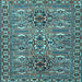 Square Persian Light Blue Traditional Rug, tr2349lblu