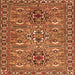 Serging Thickness of Persian Orange Traditional Rug, tr2349org