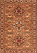 Serging Thickness of Machine Washable Persian Orange Traditional Area Rugs, wshtr2349org