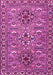 Machine Washable Persian Pink Traditional Rug, wshtr2349pnk