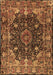 Machine Washable Persian Brown Traditional Rug, wshtr234brn