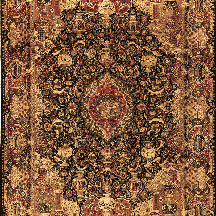 Machine Washable Persian Brown Traditional Rug, wshtr234brn