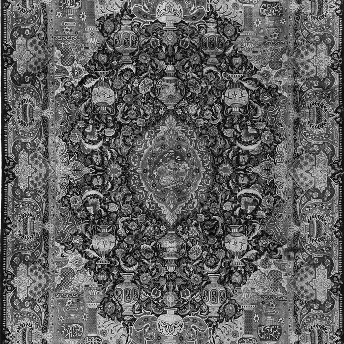 Serging Thickness of Machine Washable Persian Gray Traditional Rug, wshtr234gry