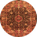 Machine Washable Persian Orange Traditional Area Rugs, wshtr234org