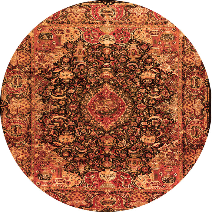Square Persian Orange Traditional Rug, tr234org