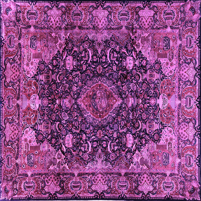 Square Persian Purple Traditional Rug, tr234pur