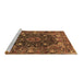 Sideview of Machine Washable Persian Brown Traditional Rug, wshtr234brn