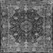 Round Machine Washable Persian Gray Traditional Rug, wshtr234gry