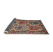 Sideview of Traditional Saffron Red Persian Rug, tr2350