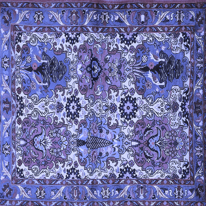 Square Persian Blue Traditional Rug, tr2350blu