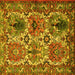 Square Persian Yellow Traditional Rug, tr2350yw