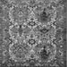 Round Machine Washable Persian Gray Traditional Rug, wshtr2350gry